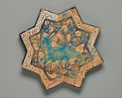 Tile, Eight-Pointed Star, 13th-14th Century by Persian School